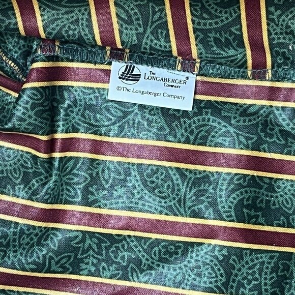 Longaberger 1995 Christmas Collection Cranberry Basket w/ Liner & Insert Holiday - Picture 10 of 16